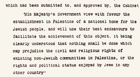 The Balfour Declaration